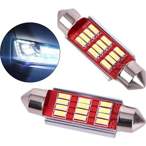 Oto Tavan LED 2 Adet Plaka LED Iç Ortam Aydınlatma Soğutmalı LED Ampul 39mm