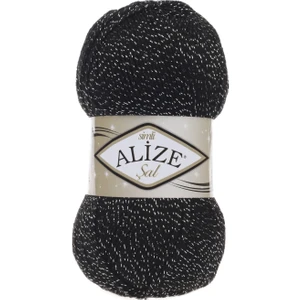 Şal Sim 60-01 Siyah - Gümüş