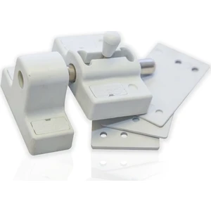 Rc Home 3 'lü Pvc Kapı Pencere Çocuk Emniyet ve Hırsız Güvenlik Pimapen Kilidi - Beyaz