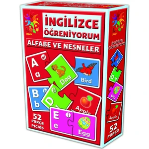 İngilizce Öğreniyorum Alfabe Ve Nesneler Okul Öncesi Eğitici Set 52 Parça