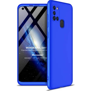 Samsung Galaxy M51 Kılıf Double Dip 360 Protective Mavi
