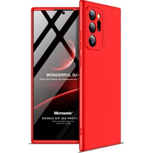 Samsung Galaxy Note 20 Ultra Kılıf Double Dip 360 Protective Kırmızı
