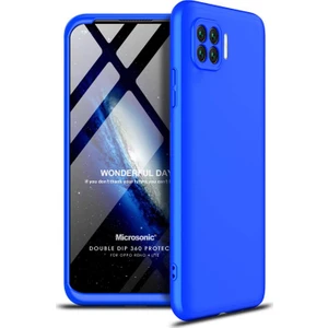 Oppo Reno 4 Lite Kılıf Double Dip 360 Protective Mavi