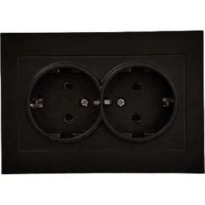 Mat Siyah İkili Topraklı Priz