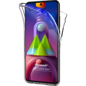 Samsung Galaxy M51 Kılıf 6 tarafı tam full koruma 360 Clear Soft Şeffaf