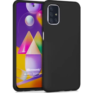 Matte Silicone Samsung Galaxy M31s Kılıf Siyah