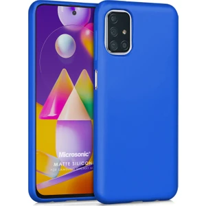 Matte Silicone Samsung Galaxy M31s Kılıf Mavi