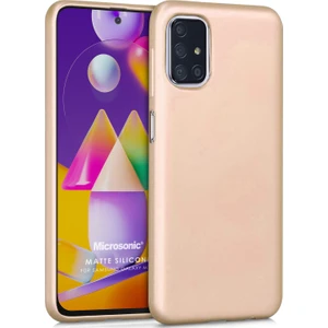 Matte Silicone Samsung Galaxy M31s Kılıf Gold