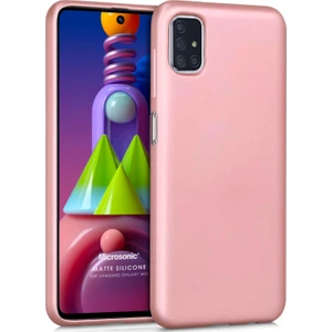 Matte Silicone Samsung Galaxy M51 Kılıf Rose Gold