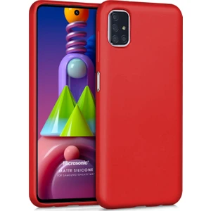 Matte Silicone Samsung Galaxy M51 Kılıf Kırmızı