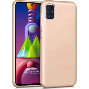 Matte Silicone Samsung Galaxy M51 Kılıf Gold