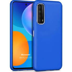 Matte Silicone Huawei P Smart 2021 Kılıf Mavi