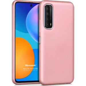 Matte Silicone Huawei P Smart 2021 Kılıf Rose Gold