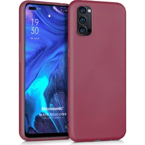 Matte Silicone Oppo Reno 4 Kılıf Mor