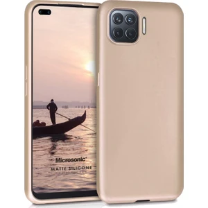 Matte Silicone Oppo Reno 4 Lite Kılıf Gold
