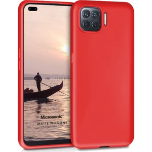 Matte Silicone Oppo Reno 4 Lite Kılıf Kırmızı