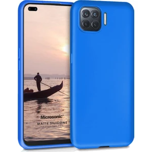 Matte Silicone Oppo Reno 4 Lite Kılıf Mavi