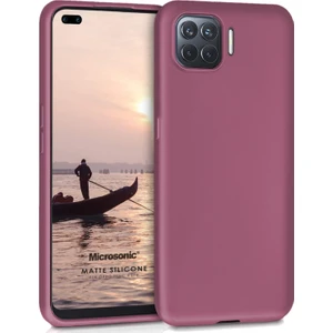 Matte Silicone Oppo Reno 4 Lite Kılıf Mor