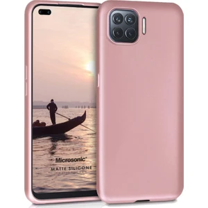 Matte Silicone Oppo Reno 4 Lite Kılıf Rose Gold