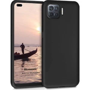 Matte Silicone Oppo Reno 4 Lite Kılıf Siyah