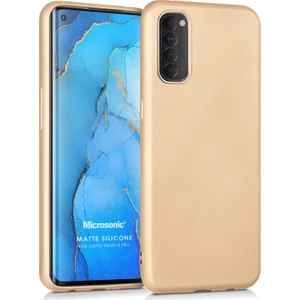 Matte Silicone Oppo Reno 4 Pro Kılıf Gold