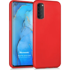 Matte Silicone Oppo Reno 4 Pro Kılıf Kırmızı