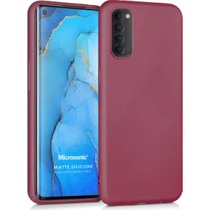 Matte Silicone Oppo Reno 4 Pro Kılıf Mor