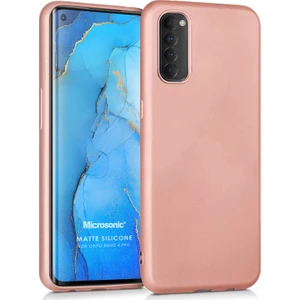 Matte Silicone Oppo Reno 4 Pro Kılıf Rose Gold