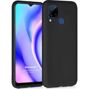 Matte Silicone Realme C15 Kılıf Siyah