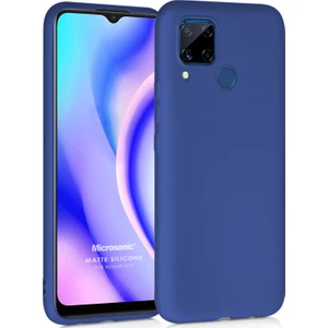 Matte Silicone Realme C15 Kılıf Lacivert