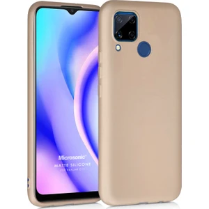 Matte Silicone Realme C15 Kılıf Gold