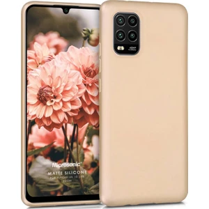 Matte Silicone Xiaomi Mi 10 Lite Zoom Kılıf Gold