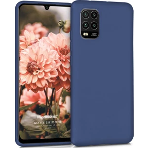 Matte Silicone Xiaomi Mi 10 Lite Zoom Kılıf Lacivert