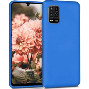 Matte Silicone Xiaomi Mi 10 Lite Zoom Kılıf Mavi