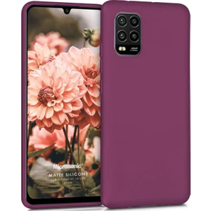 Matte Silicone Xiaomi Mi 10 Lite Zoom Kılıf Mor