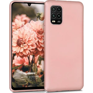Matte Silicone Xiaomi Mi 10 Lite Zoom Kılıf Rose Gold