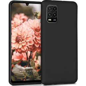 Matte Silicone Xiaomi Mi 10 Lite Zoom Kılıf Siyah