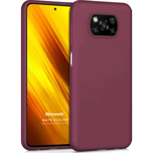 Matte Silicone Xiaomi Poco X3 NFC Kılıf Mor