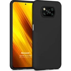 Matte Silicone Xiaomi Poco X3 NFC Kılıf Siyah
