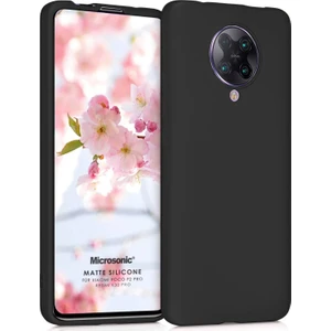 Matte Silicone Xiaomi Redmi K30 Pro Kılıf Siyah