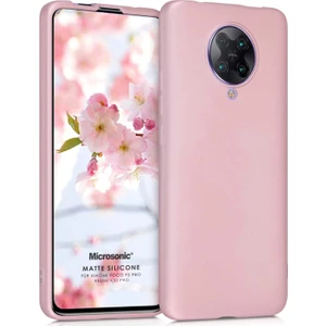 Matte Silicone Xiaomi Redmi K30 Pro Kılıf Rose Gold