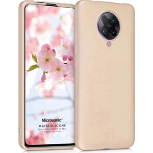 Matte Silicone Xiaomi Redmi K30 Pro Kılıf Gold