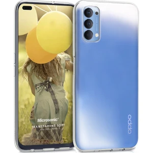 Oppo Reno 4 Kılıf Transparent Soft Beyaz