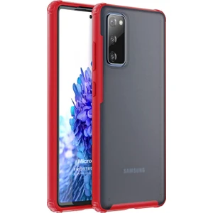 Samsung Galaxy S20 FE Kılıf Frosted Frame Kırmızı