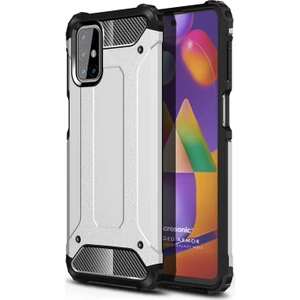 Samsung Galaxy M31s Kılıf Rugged Armor Gümüş