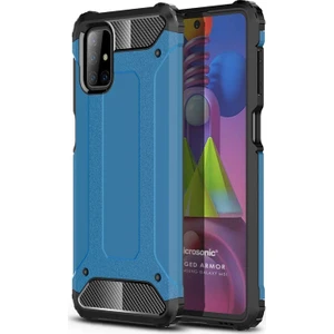 Samsung Galaxy M51 Kılıf Rugged Armor Mavi