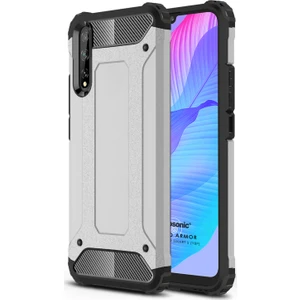 Huawei P Smart S Kılıf Rugged Armor Gümüş