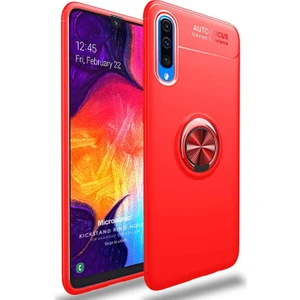 Samsung Galaxy A50 Kılıf Kickstand Ring Holder Kırmızı