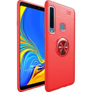 Samsung Galaxy A9 2018 Kılıf Kickstand Ring Holder Kırmızı