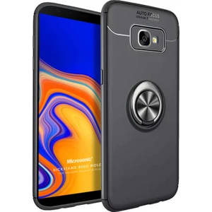 Samsung Galaxy J4 Plus Kılıf Kickstand Ring Holder Siyah